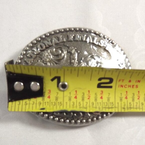 NOS 1988 Hesston National Finals Rodeo Commemorative Mini Child's Belt Buckle - Picture 6 of 9